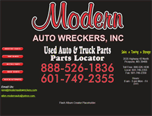 Tablet Screenshot of modernautowreckers.com